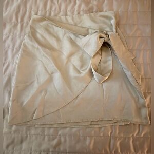 Light Mint Forever21 Wrap Skirt with Bow